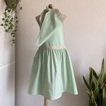 ☆*シンプル可愛い.。. 子供ギャザーエプロン&三角巾:*☆M(130~150サイズ)☆*:.。