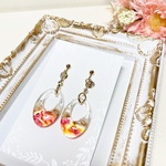 チェコビーズのリングイヤリング/ピアス