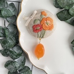 【送料無料】ポピーの刺繍ポニーフック/ヘアゴム
