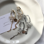 【ゴールドフープイヤリング】水滴 取り外し可能❁ (アシンメトリー/ファルファーレ/チェコガラスビーズ)