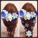 ラプンツェル風 ヘッドドレス青