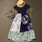 浴衣リメイク 夏のレトロスカート