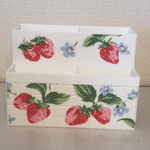 受注作成 いちご小物入れ 苺ペン立て イチゴリモコンスタンド いちご小物ケース