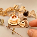 淹れたて珈琲と無花果のショートケーキ