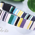 犬用の首輪 ☆ストライプ:ブルー系☆