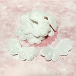 (8cm)ボア天使の羽モチーフ10個