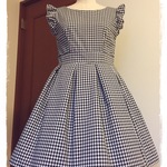 ギンガムフリルタックワンピース