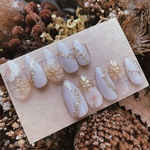 【送料無料】上品フラワーネイル 結婚式 ブライダル