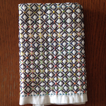 刺し子 花ふきん あじさい刺し