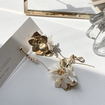 (再)満開 ミックスフラワー(ピアス/イヤリング/アシンメトリー/花)