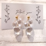 ✨全品20%OFF中✨透明つやつやころころ クリア ピアス イヤリング変更OK