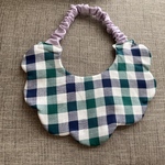 新作★大型犬用 ブルー系チェック柄のもくもくスタイ★