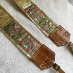 【カラフル】 カメラストラップ カメラショルダーストラップ 刺繍リボン