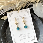 スワロフスキー *インディコライトのhappyイヤリング