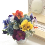 小さな真珠の涙 (造花、アレンジメント、インテリアフラワー、仏花、納骨堂、ペット)