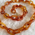 【売り尽くしセール】無くなり次第終了❣️べっ甲色のスマホストラップアクリルチェーン