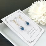 スワロフスキー*モンタナ クリスタルブレンドの一粒イヤリング