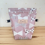 消臭✳︎防水のマナーポーチ★リボン柄くすみピンク