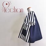 ダークネイビーストライプ 半袖スモック