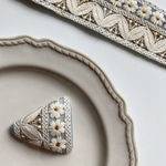 ぱっちんぴん インド刺繍 ブルー ヘアピン