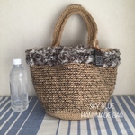 《新作》麻ひもかごバッグ ショルダー 秋冬用