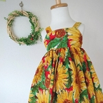 C様専用オーダー【 向日葵ワンピースカチューシャセット】