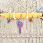 【新作】ジャンボストローのじゃらじゃらハンドトイ(黄色)