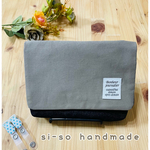 現場の声から出来た大人の横型移動ポケット ベージュ帆布