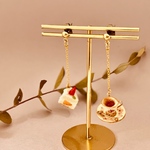 ショートケーキと紅茶のピアス/イヤリング