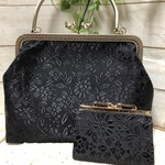 ブラックフォーマル 2way がま口バッグとお財布セット パーティー 結婚式 七五三 成人式 卒業式 入学式