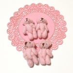 ピンクミニクマモチーフ 4個