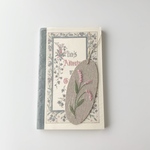 イヌタデ(犬蓼)刺繍のリネンのしおり