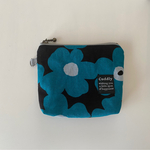 てのひらポーチ ポケットティッシュ入れ付き 北欧お花グリーン