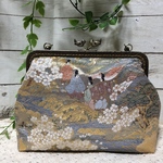 2way和装バッグ 袋帯リメイク がま口バッグ パーティー 御朱印巡り 一点物 人物