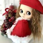 ☆anne☆ネオブライスアウトフィット ケープとベレー帽セット 赤