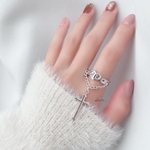 新作* クロスとハートベルトリング