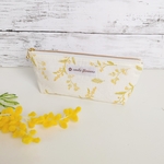 【再販×4】人気の ミモザ 柄♡ たっぷり ペンケース