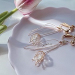 【SALE】*イヤリング* カラーレスな揺れるチューリップ✺⋆*