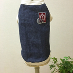 訳ありセール U/Shiho《Sサイズ完成品》デニムタンクトップ犬服