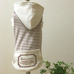 《Sサイズ完成品》ポケット付きボーダーパーカー犬服