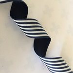 グログランリボン25mm☆ネイビーストライプ☆3M