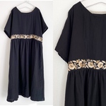 刺繍リボン♡ダブルガーゼワンピース