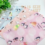 小さい手にちょうど良い ペンギンとシマエナガセット ハーフハンカチ 幼児ハンカチ 小さいハンカチ