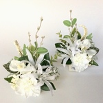 仏花 真珠の涙 令和 【1対】(仏花、造花、ミニサイズ、1対、お供え、お盆、お彼岸、納骨堂、ペット)