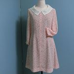 SALEセミフレアーワンピース(柔らかピンク)前ファスナー 11号