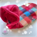 【小型犬用犬服】雪景色に映えるブロックチェック⭐︎冬にぴったりのブロックチェックタンクトップ