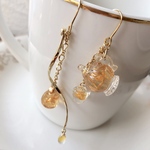 ♤金木犀のティーポット♤ *ピアス/イヤリング* ティーカップ×しずく