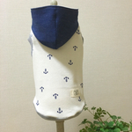 《Sサイズ完成品》イカリ柄パーカー犬服