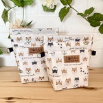 消臭✳︎防水のマナーポーチ★柴ちゃん柄アイボリー