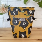 消臭✳︎防水のマナーポーチ★クマさん柄マスタード